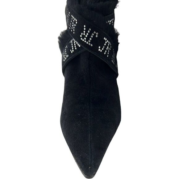 Vintage JOHN RICHMOND Women Boots US 9 EU 39 Zip-Up Suede Leather High Heels - Picture 7 of 13